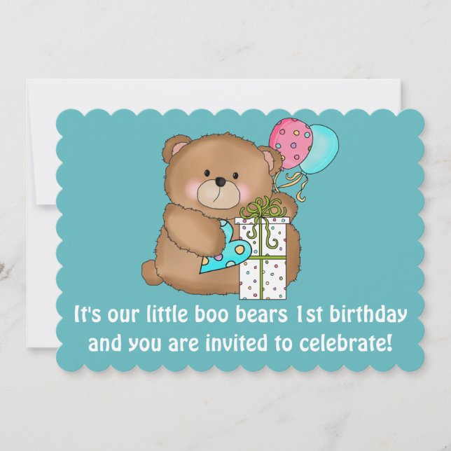 1ra invitación de la fiesta del cumpleaños de poco (Anverso)