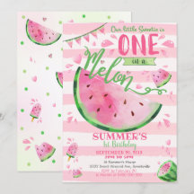 1ra invitación del cumpleaños de la sandía