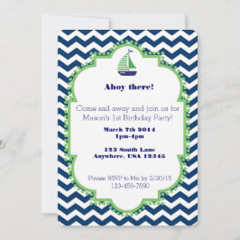 1ra invitación temática náutica del cumpleaños