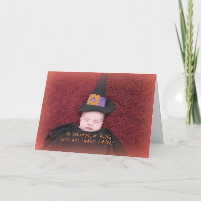1ra tarjeta de felicitación de Halloween del bebé (Anverso)