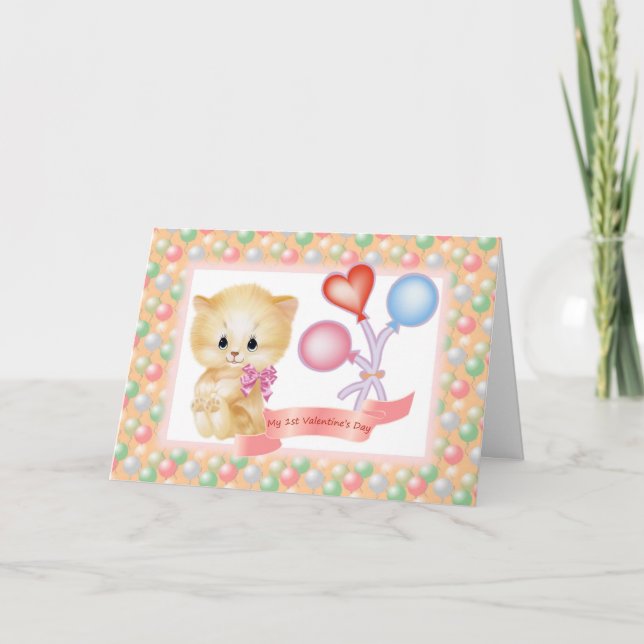 1ra tarjeta del el día de San Valentín de la niña (Anverso)