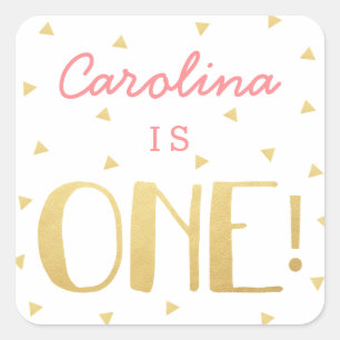 1ros pegatinas del cumpleaños de los falsos