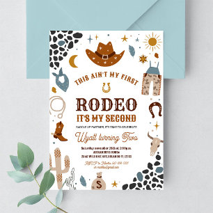 2ª Invitación de Cumpleaños de Vaquero de Rodeo de