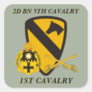 2º BATTALÓN 5º CAVALRY 1º PEGATINAS CAVALRY