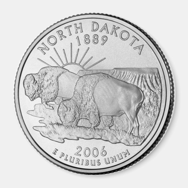 2006 imán del Cuartel Estatal de Dakota del Norte (Frente)