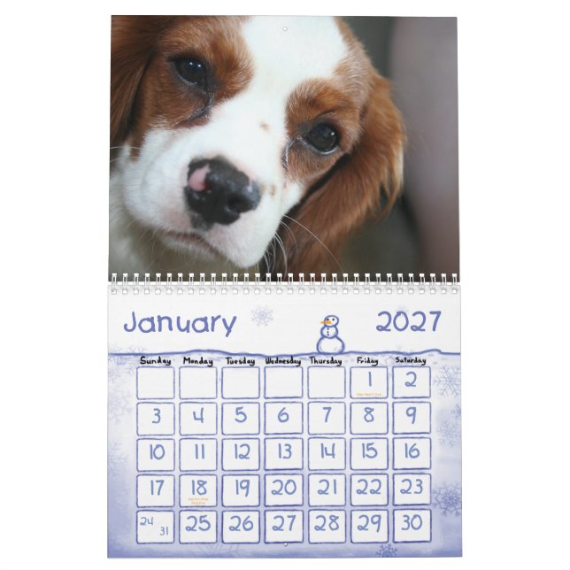 2009-2010 calendario arrogante del perro de aguas (Jan 2027)