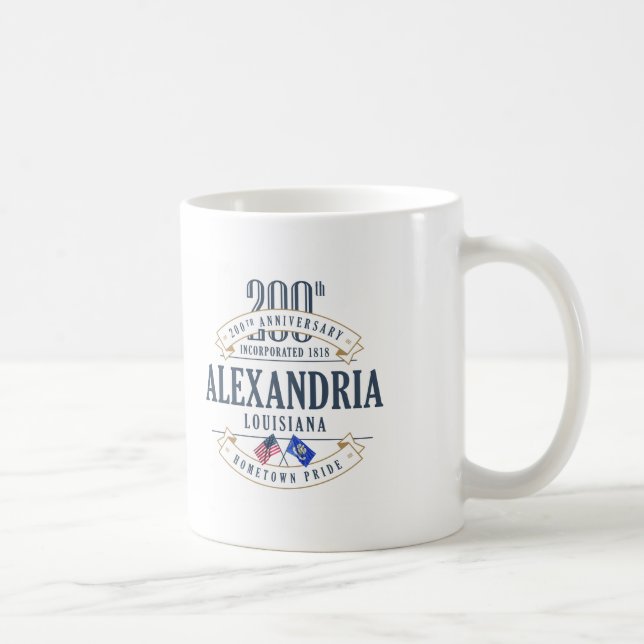 200a taza del aniversario de Alexandría, Luisiana (Derecha)