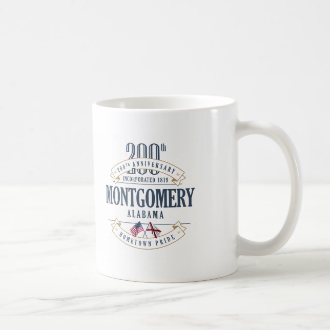 200a taza del aniversario de Montgomery, Alabama (Derecha)
