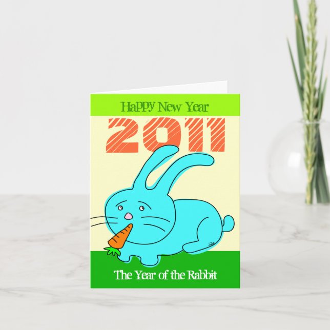 2011 Año De Conejo Con Tarjeta De Conejo Comer Zan (Anverso)
