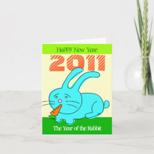 2011 Año De Conejo Con Tarjeta De Conejo Comer Zan