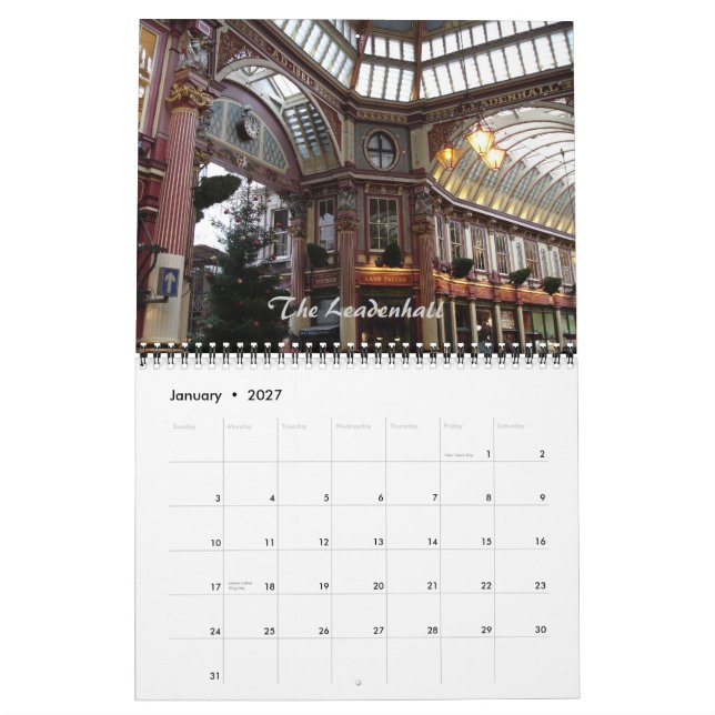 2011 sígame en el calendario de Londres (Jan 2027)