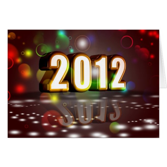 2012 Años Nuevos Tarjeta De Felicitación