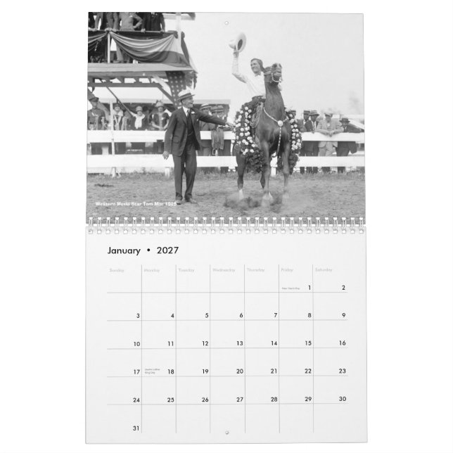 2012 calendario - fotos tempranas del caballo de (Jan 2027)
