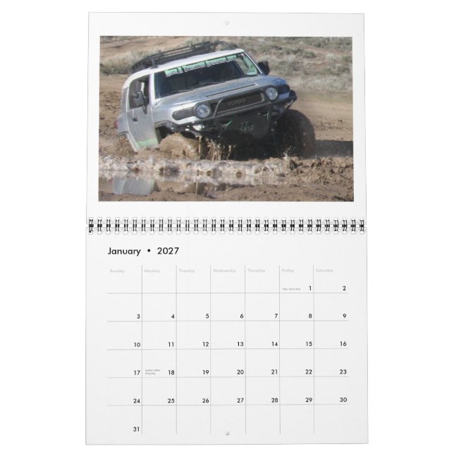2012 tan calendarios del crucero de la caloría FJ (Jan 2027)
