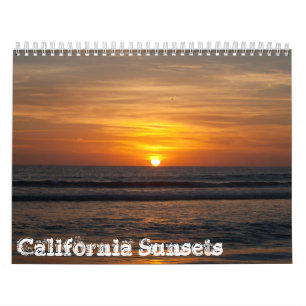 2013 calendario - puestas del sol de California