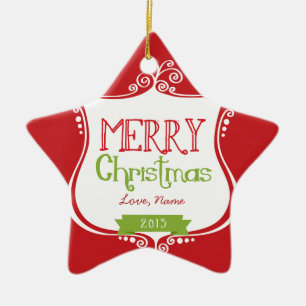 2013 ornamentos blancos y verdes rojos $25,95