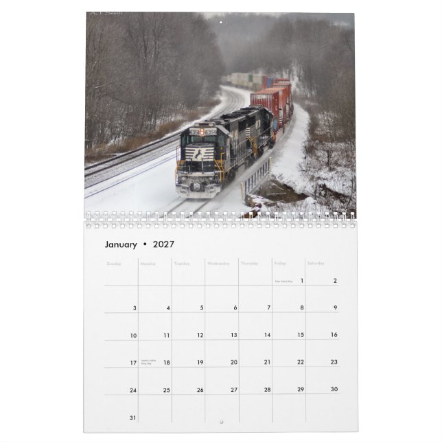 2013 trenes de calendario de Pennsylvania (Jan 2027)