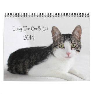 2014 de corcho el calendario del gato de la cuna