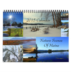 2015 escenas de la naturaleza del calendario de