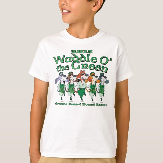 2015 Waddle O la camisa del niño verde (Anverso)