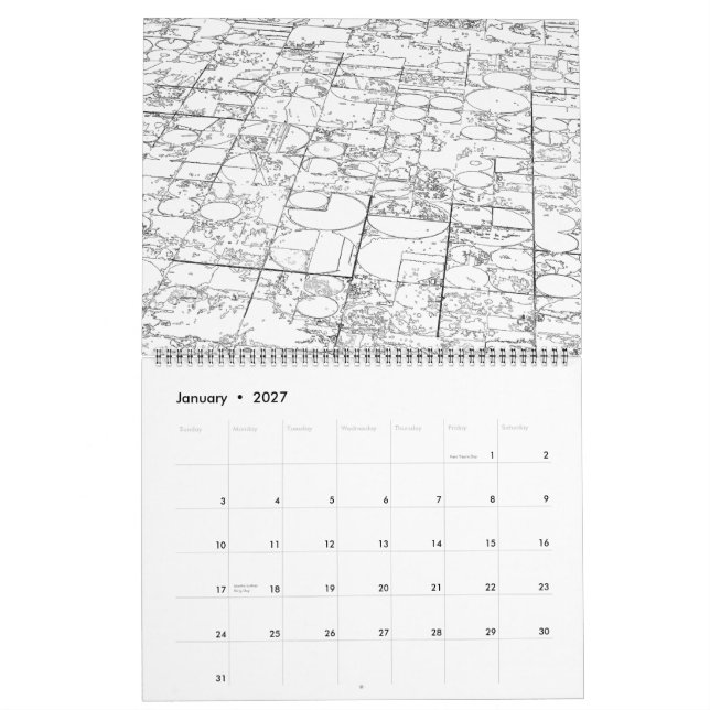 2016 2017 a la línea calendario del arte (Jan 2027)