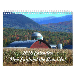 2016 calendario Nueva Inglaterra el hermoso