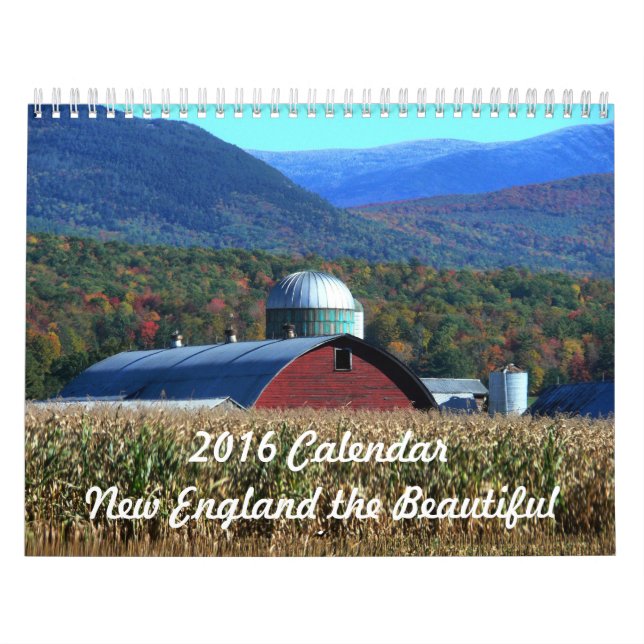 2016 calendario Nueva Inglaterra el hermoso (Tapa)