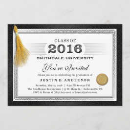 2016: Invitación a graduación de Diploma con Tasse