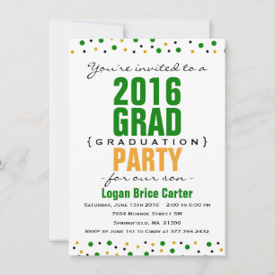 2016 Invitación a la fiesta de graduación moderna 