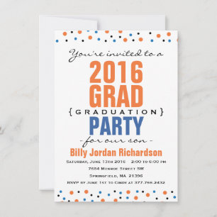 2016 Invitación a una fiesta de graduación moderna