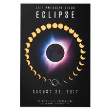 2017 eclipse solar americano - arte metalizado de