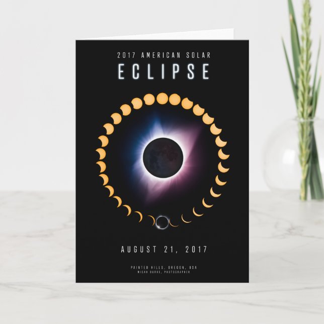2017 eclipse solar americano - tarjeta (Anverso)