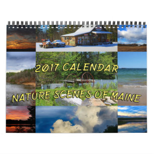 2017 escenas de la naturaleza del calendario de