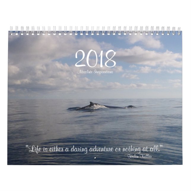 2018 fotos inspiradoras del calendario con citas (Tapa)