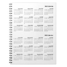 2019-2020 cuaderno de la cubierta del calendario