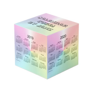 2019-2022 pequeño cubo del calendario del reflejo
