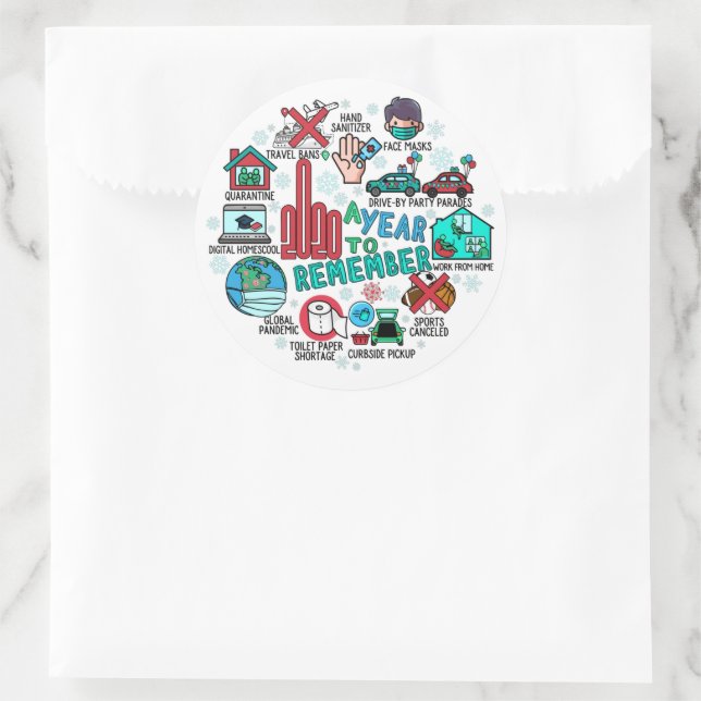 2020 Al Año Para Recordar A Los Pegatinas De Vuelt (Bolso)