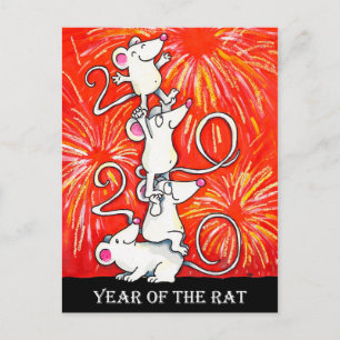 2020 Año de la postal de la rata, por N. Janes