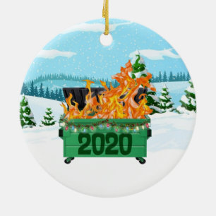 2020 Navidades de bomberos de basureros Ornamento 