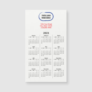 2021 Calendario magnético con logotipo
