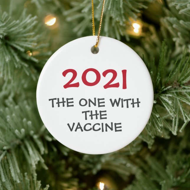 2021 el con la vacuna adorno de Navidad (Árbol)