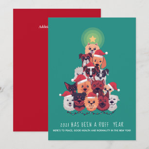 2021 ha sido un árbol de Navidad RUFF Year DOG