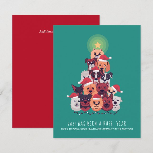 2021 ha sido un árbol de Navidad RUFF Year DOG (Anverso / Reverso)