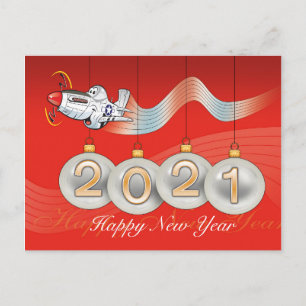 2021, P-51 mustang, tarjeta de Navidad, texto edit