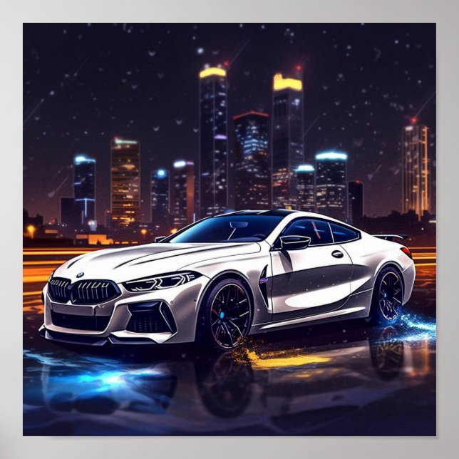 2022 BMW M850 Arte de Autos Deportivos de Lujo (Frente)
