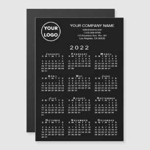 2022 Calendario - Logo de negocios Textos Tarjeta