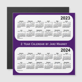 2023-2024 Purple 2 Year Calendar de Janz Magnet