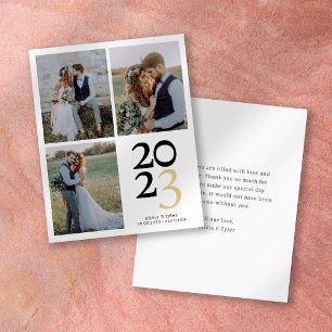 2023 3 Tarjeta de agradecimiento al Boda de fotos