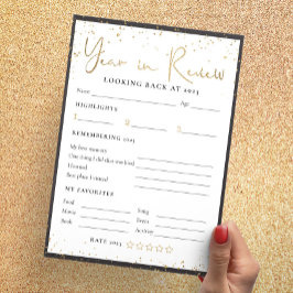 2023 Año en revisión de tarjetas de reflexión