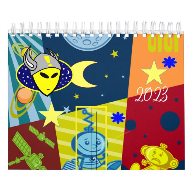2023 Calendario Extranjeros, espacio, astronautas (Tapa)